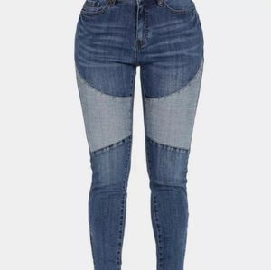 Retro High Waisted Denim Skinny Jeans